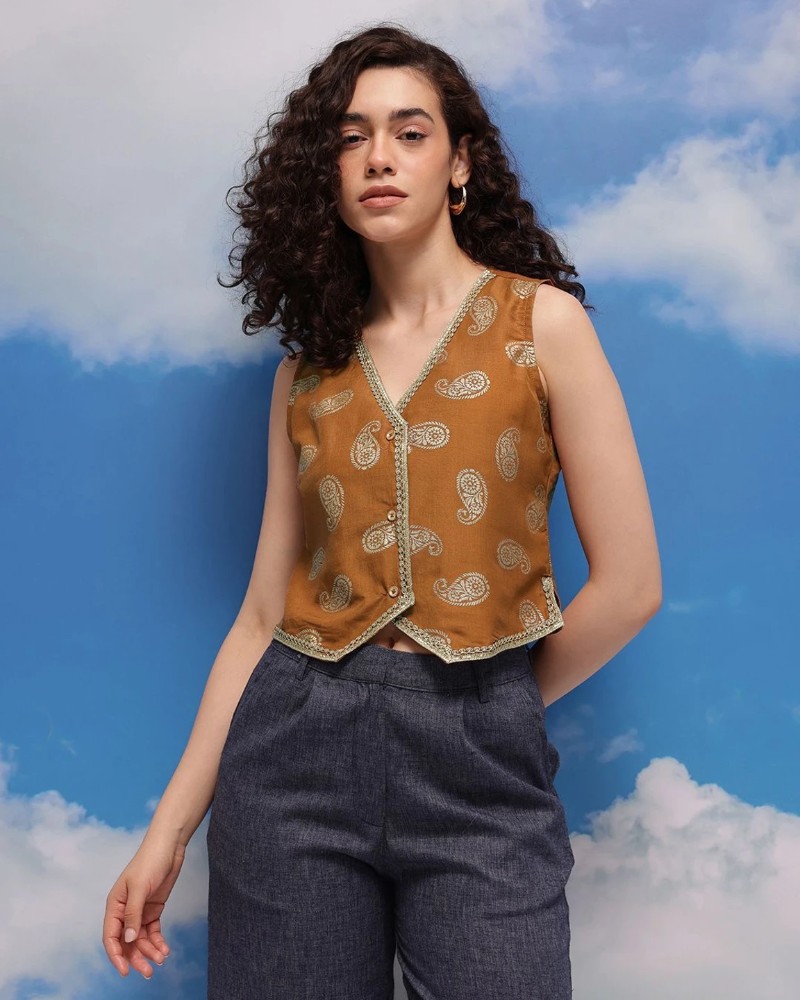 Short printed top
